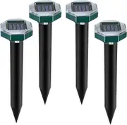 Solar Ultrasonic Mole Repeller, Mole Repeller Parts, IP65 Waterproof Solar Mole Repeller, Ultrasonic Snake Repeller for Anti Gopher, Snake, Mole Ideal