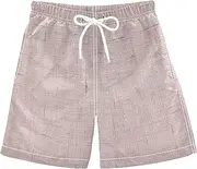[Caihoyu] Linen Boy Swim Shorts Youth Swimsuit 8T