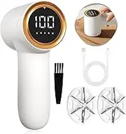 Ventika Fabric Shaver, Lint Remover for Clothes with LED Display, USB Rechargeable Debobbler, Lints Shaver Defuzzer for Removing Pills Fuzzs and Bobbles from Sweater Jumper