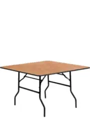 2 Banquet Folding Trestle Tables 18mm Thick 11Ply Wood Top 120x120cm Online