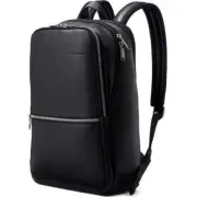 Samsonite Classic Leather 14.1" Laptop & Tablet Slim Backpack Black 26036