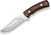 Joker knife "Gamo" CR45, with stamina handle, blade 13 cm MOVA, includes brown leather sheath, fishing tool, camping and hiking