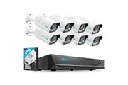Reolink16-Channel PoE 4K Security Camera System with 5X Optical Zoom & Spotlights Color Night Vision, 4TB HDD, RLK16-811B8-A
