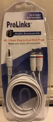 Prolinks 6 Ft 3.5mm Plug To Dual Rca Plugs