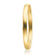 9ct Yellow Gold Silver Filled 60x6mm Half Round Bangle