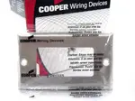 美國 COOPER WD93401 (DECORATOR型)材質304SS 方形單聯白鐵蓋板＆面板