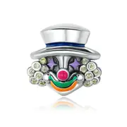 Silver plating Circus Clown Charm Fit for Bracelet or Bangles DIY Bead Jewelry