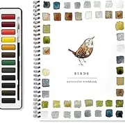 Watercolor Workbook, Beginner-Friendly Watercolor Workbooks, 12 Colors Watercolor Paint Set with Paint Brush, Gifts for family and friends(various types) (bird)