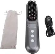 Cordless Hair Straightener Brush, Ceramic 30s Fast Heating, Portable Ionic Straightening Brush, 9 Temperature Levels Heated Straightener Comb for Travel, Thick Curly Hair