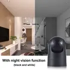 US Plug Black S 2MP Indoor Security Camera Pan Tilt Cam For Baby Monitor Sma New