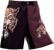 [Hardcore Training] Kids Boxing Shorts Tiger Youth MMA Fight BJJ Fitness Running Workout Exercise Sport Clothing