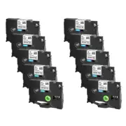 10PK Compatible for Brother P-TOUCH TZ 231 Tze231 12mm Black on White Label Tape