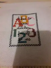 Finished cross stitch I Love To Cross Stitch