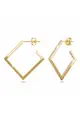 BULLION GOLD Diamond Hoop Gold Layered Earrings