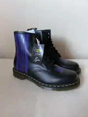 Dr Martens x Needles 1460 Boots - Size 14 - Purple Stripe - BRAND NEW