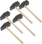 Abaodam 5pcs Mini Wooden Hammer for Safe Mallet for DIY Projects Enhances Coordination Imagination for Home School Play