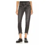 Moussy Keller Tapered Jeans in Black. NWT. Size 24. Retail- $350