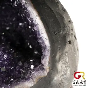 紫水晶 頂級5A 紫水晶洞 11.7kg 原礦紫水晶 紫水晶擺件｜黑檀木座