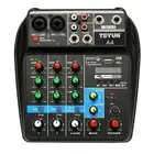 4 Channel Audio Mixer USB Sound Mixing Console Phantom Power AUX Paths Effects