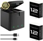 CKE 2 Enduro Batteries for GoPro Hero 12/11/10/9 w/ 3-Channel Charger, 2023 Mode