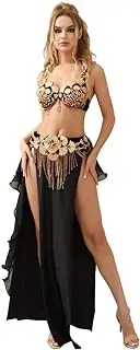 [ROYAL SMEELA] Belly Dance Costume Women's Belly Dance Bra and Belt Belly Dance Clothing Professional Belly Dance Set Belly Dancing Costumes Belly Dance Costume for Women Belly Dance Outfit Belly Dance