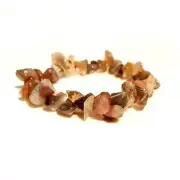 Botswana Agate Gemstone Chip Stretch Bracelet