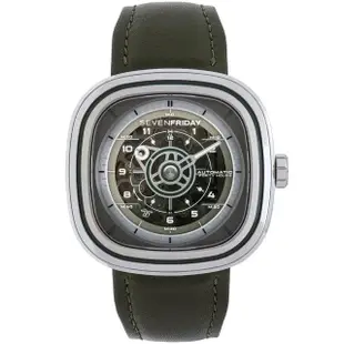 【SEVENFRIDAY】T系列 軍綠色漸層機械錶-45mm(T1/06)