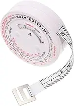 KALLORY Retractable Body Measuring Tape with Bmi Calculator Soft and Lightweight Design Dual Scale Centimeters for Measurements