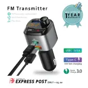 FM Transmitter Wireless Bluetooth MP3 Player QC3.0 PD18W USB Car Charger