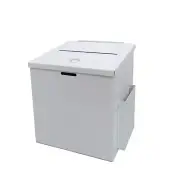 White Metal Donation Box 9X9X8 Suggestion Tithing Wedding Charity Fund Raising