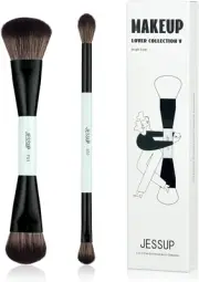 Makeup Brushes 2Pcs Double Sided Foundation Brush Contour Brush Dual Ended Eye B