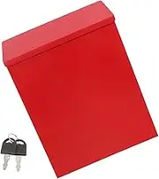 HOMSFOU Outdoor Wall Mounted Iron Mailbox Mail Organizer for Home and Office Classic Design Easy Installation Ample Storage Space Durable Iron Construction Space Saving