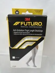 FUTURO Medium Thigh High Length Stockings Compression Sock White COMBINE SHIP