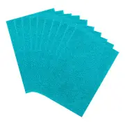 10 Sheets Glitter Foam Sheets Craft Adhesive Sheet EVA Foam Sheet Deep Lake Blue