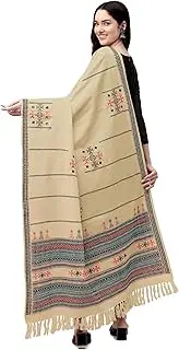 [Estationeryhouse] Kashmiri Woolen super foil work Embroidery Pashmina Indian Shawl Stole Scarf Chomukh disco design 80x38 inches