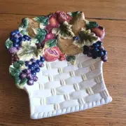 Cottagecore Decoative Serving Plate basket of fruit/veggie