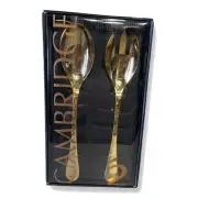 Cambridge 2pc Gold Salad Server Set