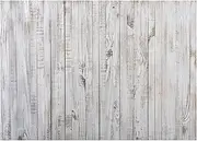 WOLADA 5x3FT Vintage Wood Backdrop Retro Rustic White Gray Wooden Floor Backdrops for Photography Kids Adult Photo Booth Video Shoot Vinyl Studio Prop 11890