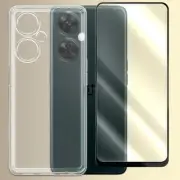 Wear-Resisting 9H+ Screen Protector Shock Absorbing Case f OnePlus Nord N30 5G