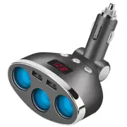 Car Charger Cigarette Lighter Splitter Adapter Socket Switch With 2 Way USB Port