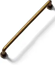 JIASENBAO 10 Pack Antique Brass Cabinet Bar Pulls 6.3" Hole Center Vintage Retro Drawer Handles Kitchen Cupboard Bathroom Dresser Cabinet Hardware