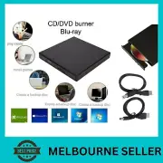 External Drive USB Portable Burner CD RW DVD ROM Reader Writer For Windows Mac
