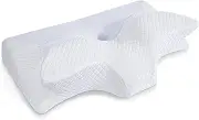 HOMCA Cervical Pillow Memory Foam Pillows - Contour Memory Foam Pillow for Neck Pain Relief, Orthopedic Neck Bed Pillow for Side Sleepers Back and Stomach (King Size)