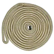CMP Premium Boat Dock Line 1/2" Dia. x 25 Ft Length White Gold Nylon CDL1225WG