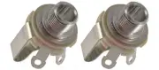 (2 PACK) SWITCHCRAFT 12B 1/4" TRS / Stereo Panel Mount Jack - Open Circuit