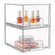 Clear Stackable Storage Drawers,Bathroom Makeup Organizer,Storage Bins for1160