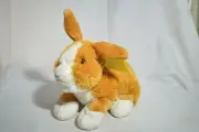 Plush EASTER Spring BUNNY Rabbit Collect Toy 10" long TAN White Holiday HOME NEW