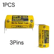 BR-2/3A 3V Non-rechargeable 1600mAh 33.5*17mm Battery PLC Battery With 3 Pins