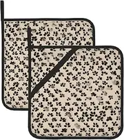 Paw Print Potholders BBQ Pot Holders for Heat Resistant Potholder, Hot Pads,Cooking Baking(2-Pack)