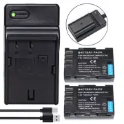 2x Battery +Charger for Panasonic DMW-BLF19 Lumix DMC-GH4KBODY GH4 DC-G9 DC-GH5S